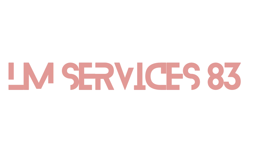 LM SERVICES W Logo LM avec texte blanc